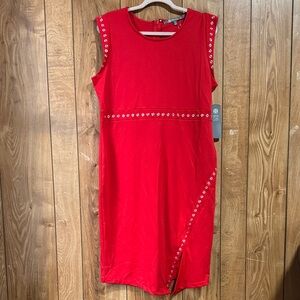 Elegant Red Sleeveless Dress